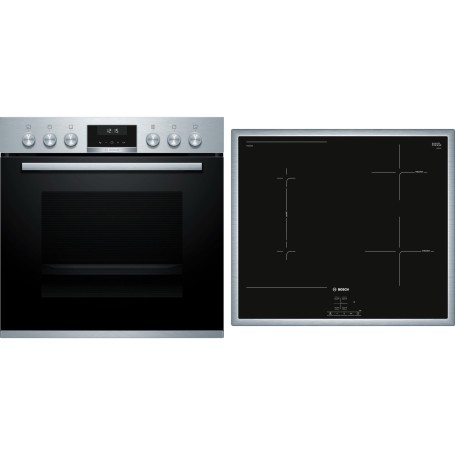 Bosch HND616LS66, set fornello 60cm  (Piano cottura NVS645CB5E+forno HEB517BS1) 