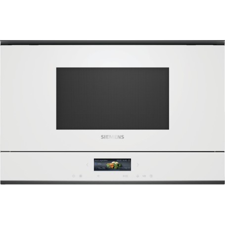 SIEMENS BF722R1W1 - MICROONDE iQ700, BIANCO/ACCIAIO INOX, STOP DESTRO, 60 X 38 CM