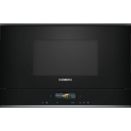 SIEMENS BE732L1B1 - MICROONDE iQ700, NERO/ACCIAIO INOX, FUNZIONE GRILL, STOP SINISTRO, 60 X 38 CM