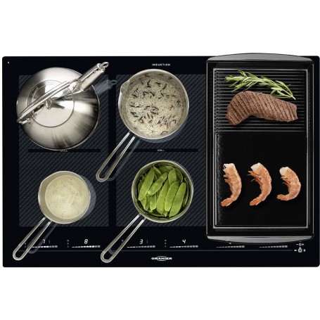 Oranier FLI 2088bc, vetroceramica, larghezza 78 cm, 6 zone cottura, filo, protezione troppopieno, nero 