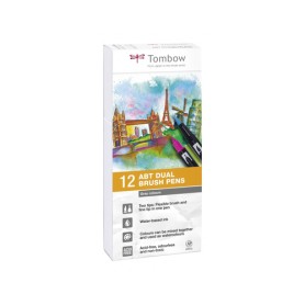 Tombow ABT-12P-3 marcatore Fine Nero, Grigio, Bianco 12 pz (PABT-12P-3)