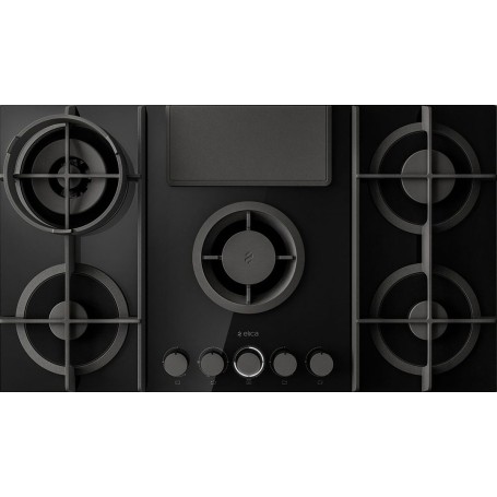 ELICA NIKOLATESLA FLAME BL/A/88 - PRF0147740A - PIANO COTTURA A GAS CON ASPIRANTE SOLO SCARICO, 88 CM