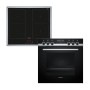 Set piano cottura da incasso Siemens PQ561DB01 con piano cottura a induzione (EM645CQB6E + HE579HBS6) 