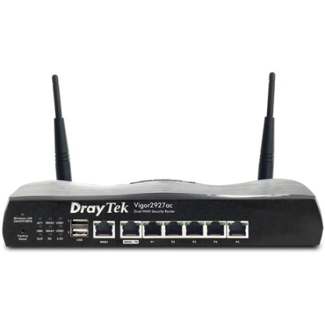 Draytek Vigor2927ac router wireless Gigabit Ethernet Dual-band (2.4 GHz/5 GHz) Nero (VIGOR 2927AC) (v2927ac-DE-AT-CH)