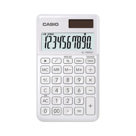 Casio SL-1000SC-WE calcolatrice Tasca Calcolatrice di base Bianco (SL-1000SC-WE)