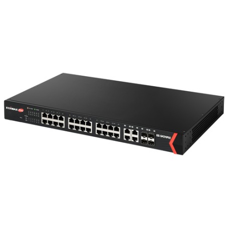 Edimax GS-5424PLC switch di rete Gigabit Ethernet (10/100/1000) Supporto Power over Ethernet (PoE) 1U Nero (GS-5424PLC)