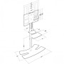 ITB ER622000 supporto da tavolo per Tv a schermo piatto 139,7 cm (55") Nero (ER622000)