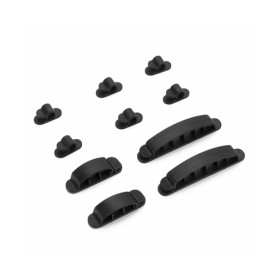 Vultech CO-02 organizer per cavi Scrivania Supporto per cavo Nero 10 pz (CO-02)