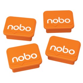 Nobo Haftmagnet Orange, 4 Stück Magnete per lavagna bianca (1905327)