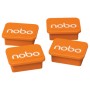 Nobo Haftmagnet Orange, 4 Stück Magnete per lavagna bianca (1905327)