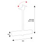 ITB Lift Adjustabel 160 cm (63") Nero (OM07023)