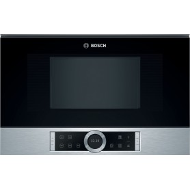 BOSCH BFL634GS1 - MICROONDE SERIE 8, NERO/ACCIAIO INOSSIDABILE, STOP SINISTRO, 60 X 38 CM