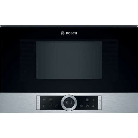 BOSCH BFL634GS1 - MICROONDE SERIE 8, NERO/ACCIAIO INOSSIDABILE, STOP SINISTRO, 60 X 38 CM