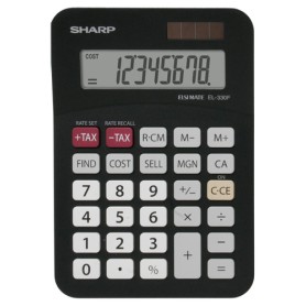 Sharp EL-330FBBK calcolatrice Tasca Calcolatrice di base Nero (SH-EL330FBBK)