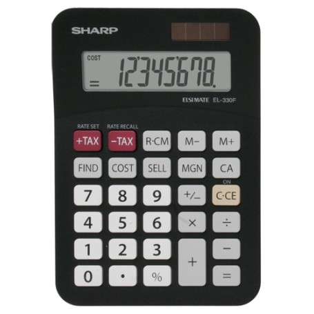 Sharp EL-330FBBK calcolatrice Tasca Calcolatrice di base Nero (SH-EL330FBBK)