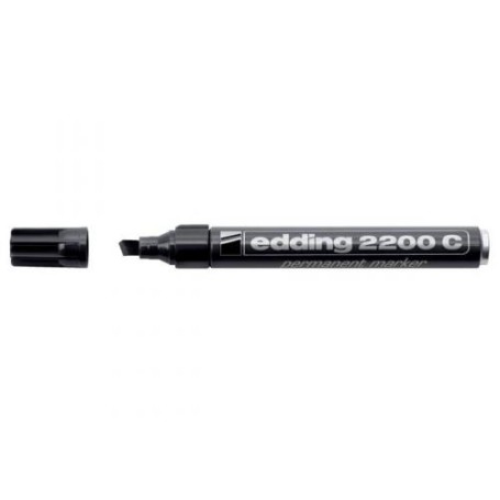 Edding 4-2200C 001 marcatore permanente Punta smussata Nero 10 pz (4-2200C 001)