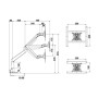 Multibrackets 7130 supporto da tavolo per Tv a schermo piatto 124,5 cm (49") Morsa Argento (MB7130)