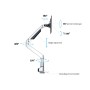 Multibrackets 7130 supporto da tavolo per Tv a schermo piatto 124,5 cm (49") Morsa Argento (MB7130)