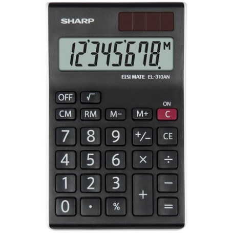 Sharp EL-310AN calcolatrice Desktop Calcolatrice con display Nero, Bianco (EL310ANWH)