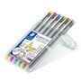Staedtler Pigment Liner penna tecnica Extra sottile Marrone, Grigio, Azzurro, Verde chiaro, Magenta, Giallo 6 pz (30803-S2SB6)