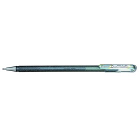 Pentel Hybrid Dual Metallic Penna in gel con cappuccio Fine Metallico, Argento 1 pz (K110-DZX)