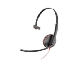 POLY Blackwire 3215 Auricolare Cablato A Padiglione Ufficio USB tipo A Nero, Rosso (209746-22)