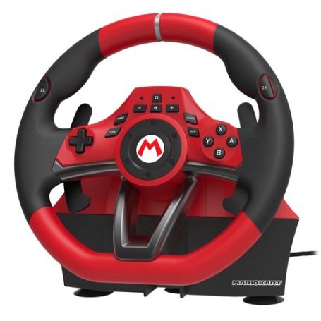 Hori NSW-228U periferica di gioco Nero, Rosso USB Sterzo + Pedali Analogico Nintendo Switch (1037328)