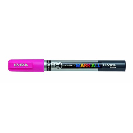 Lyra Graduate Mark All marcatore permanente Punta a ogiva/sottile Rosa 6 pz (L6810029)
