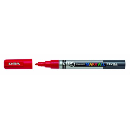 Lyra Graduate Mark All marcatore permanente Punta a ogiva/sottile Rosso 6 pz (L6810018)
