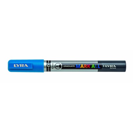 Lyra Graduate Mark All marcatore permanente Punta a ogiva/sottile Azzurro 6 pz (L6810046)