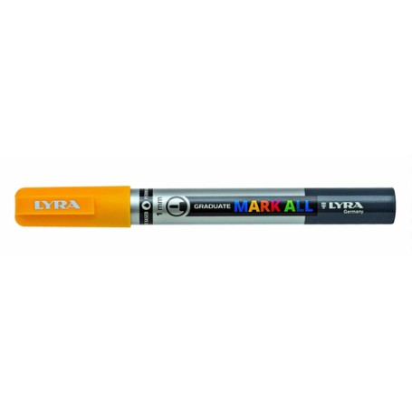Lyra Graduate Mark All marcatore permanente Punta a ogiva/sottile Arancione 6 pz (L6810013)