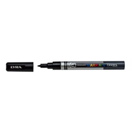 Lyra Graduate Mark All marcatore permanente Punta a ogiva/sottile Nero 6 pz (L6800099)