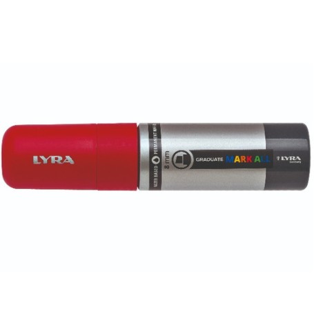 Lyra Graduate Mark All marcatore permanente Punta smussata Rosso 4 pz (L6830018)