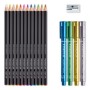Staedtler 149C pastello colorato Blu, Verde, Magenta, Arancione, Pesca, Rosso, Bianco, Giallo 12 pz (61 149C)