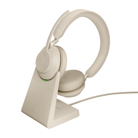 Jabra Evolve2 65, UC Stereo Auricolare Wireless A Padiglione Ufficio USB tipo A Bluetooth Beige (26599-989-988)