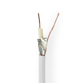 Nedis CSBR4010WT1000 cavo coassiale RG-6 100 m Bianco (NECSBR4010WT1000)
