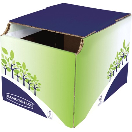 Fellowes 8049301 bidone per la spazzatura Rettangolare Cartoncino Blu, Verde, Bianco (8049301)