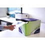 Fellowes 8049301 bidone per la spazzatura Rettangolare Cartoncino Blu, Verde, Bianco (8049301)