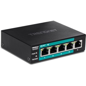 Trendnet TE-FP051 switch di rete Non gestito Fast Ethernet (10/100) Supporto Power over Ethernet (PoE) Nero (TE-FP051)