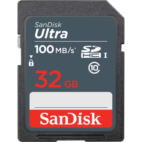 SanDisk Ultra 32GB SDHC Mem Card 100MB/s memoria flash UHS-I Classe 10 (SDSDUNR-032G-GN3IN)