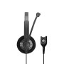 EPOS | SENNHEISER IMPACT SC 60 Auricolare Cablato A Padiglione Musica e Chiamate Nero, Argento (1000668)