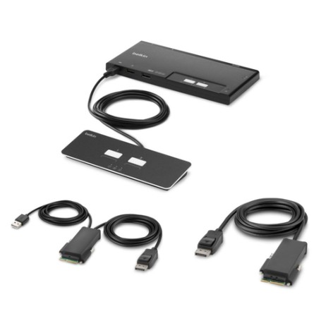 Belkin F1DN102MOD-PP-4 switch per keyboard-video-mouse (kvm) Nero (F1DN102MOD-PP-4)