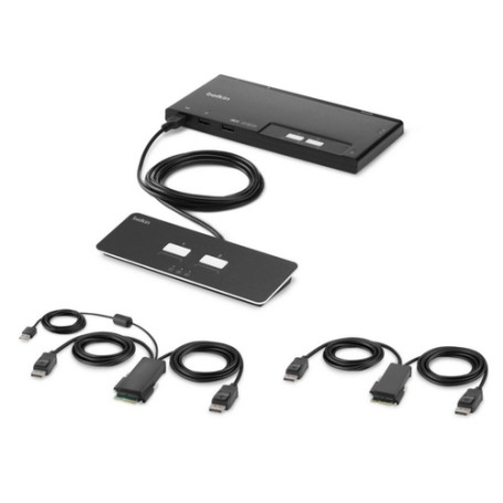 Belkin F1DN202MOD-PP-4 switch per keyboard-video-mouse (kvm) Nero (F1DN202MOD-PP-4)