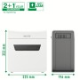 Leitz 80930000 distruggi documenti Taglio a frammenti Grigio, Bianco (80930000)