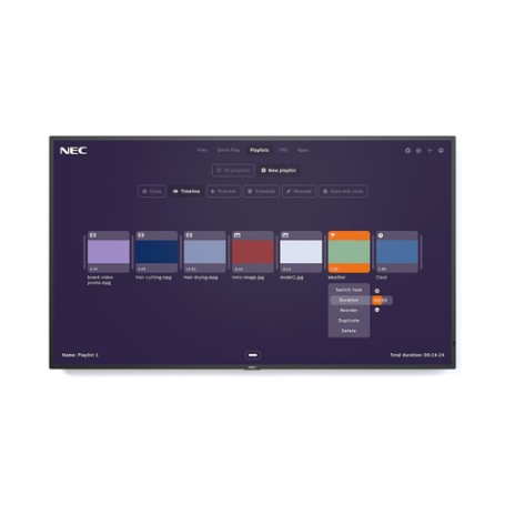 NEC MultiSync ME431-MPi4 Pannello piatto per segnaletica digitale 109,2 cm (43") IPS 400 cd/m² 4K Ultra HD Nero Proc (60005372)