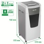 Leitz 80170000 distruggi documenti Triturazione incrociata 22,3 cm Grigio, Bianco (80170000)