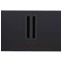 Silverline FLPXK 820 ESR con tubazioni - aspirazione, piano cottura, induzione, 80 cm, acciaio inossidabile/vetro nero