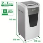 Leitz 80180000 distruggi documenti Taglio a frammenti 22,3 cm Grigio, Bianco (80180000)