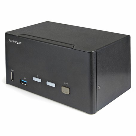 StarTech.com KVM Switch DisplayPort a due porte e triplo monitor DP - 4K 60Hz UHD HDR - KVM DP 1.2 per computer d (SV231TDPU34K)