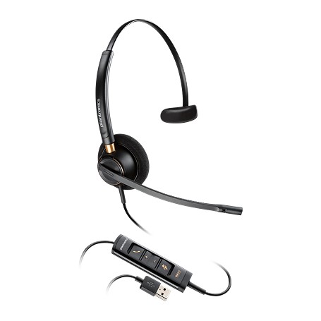 POLY EncorePro 515 USB Auricolare Cablato A Padiglione Ufficio Nero (218271-01)
